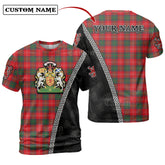 Chisholm Modern Tartan Shirt with Scotland Coat of Arms & Custom Name FH30